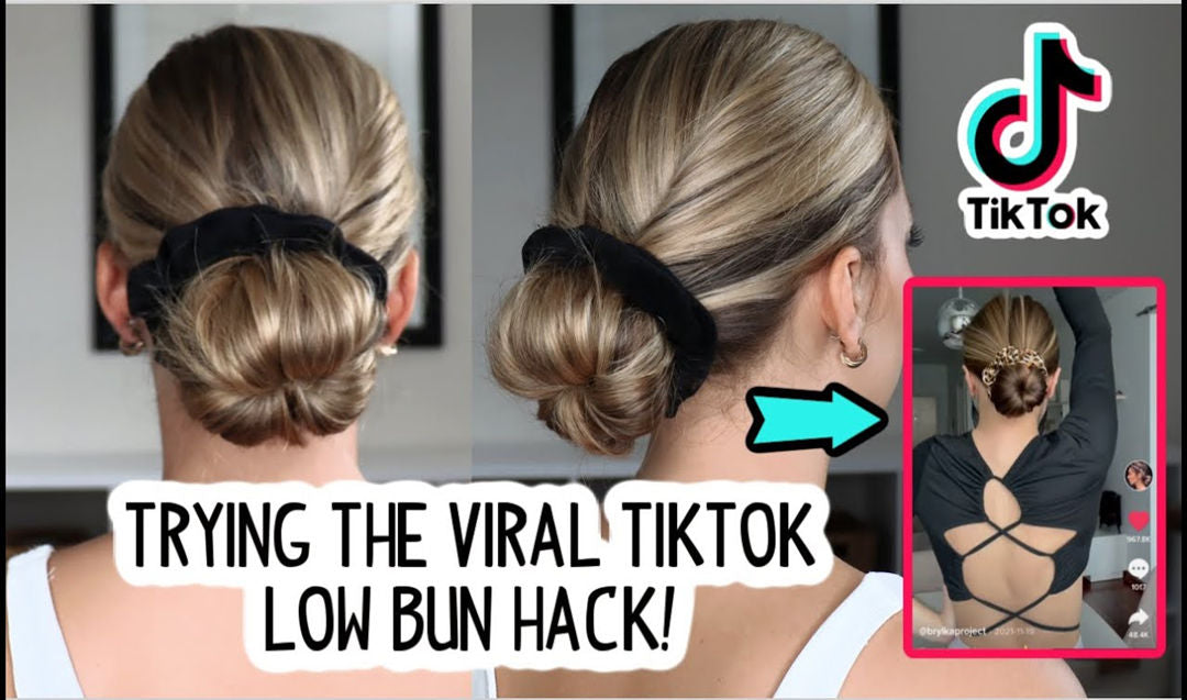 klow bun Braid and Low Updo TikTok Low Bun Updo Hacks!