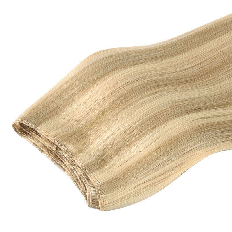 Light Blonde Highlights (16/22A) Sew-In Weft Hair Extensions (80g-110g) – 100% Remy Human Hair by GOO GOO Hair.