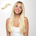 Platinum Blonde (60A) Mini Tape-Ins 40g – 100% Remy Human Hair.