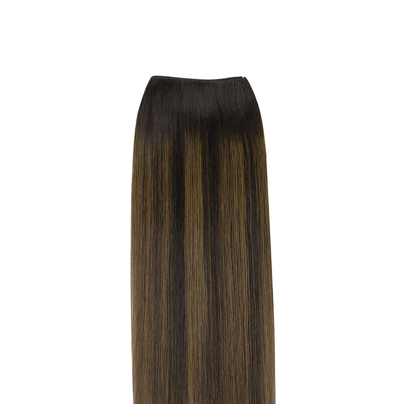 Dark Brown Balayage (2/6/2) Sew-In Weft Hair Extensions (80g-110g) – 100% Remy Human Hair.