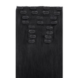 16" Platinum Blonde Balayage (17/22/60) Double Drawn Clip in 160g – 100% Remy Human Hair.