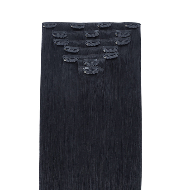 Classic Clip in Hair Extensions-1 – 100% Remy Human Hair.