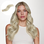 Ash Blonde Highlights (17A/60A) Mini Tape-Ins 40g – 100% Remy Human Hair.