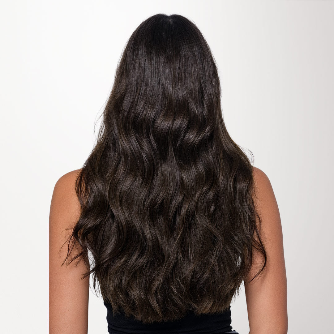Dark Brown (2) Mini Tape-Ins 40g – 100% Remy Human Hair.