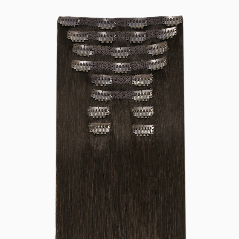 Double Drawn Classic Clip ins – 100% Remy Human Hair.