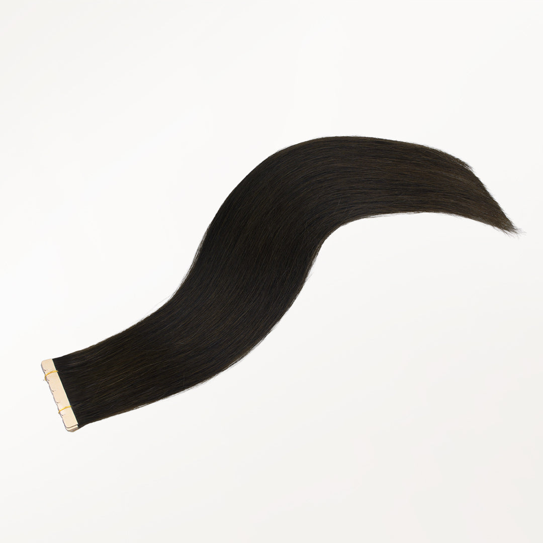 Natural Black (1B) Mini Tape-Ins 40g – 100% Remy Human Hair.