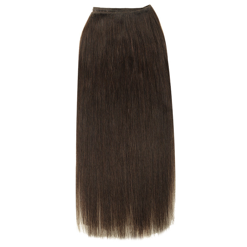 Chocolate Brown (4A) Sew-In Weft Hair Extensions (80g-110g) – 100% Remy Human Hair by GOO GOO Hair.