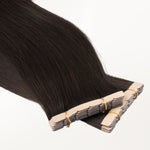 Dark Brown (2) Mini Tape-Ins 40g – 100% Remy Human Hair.