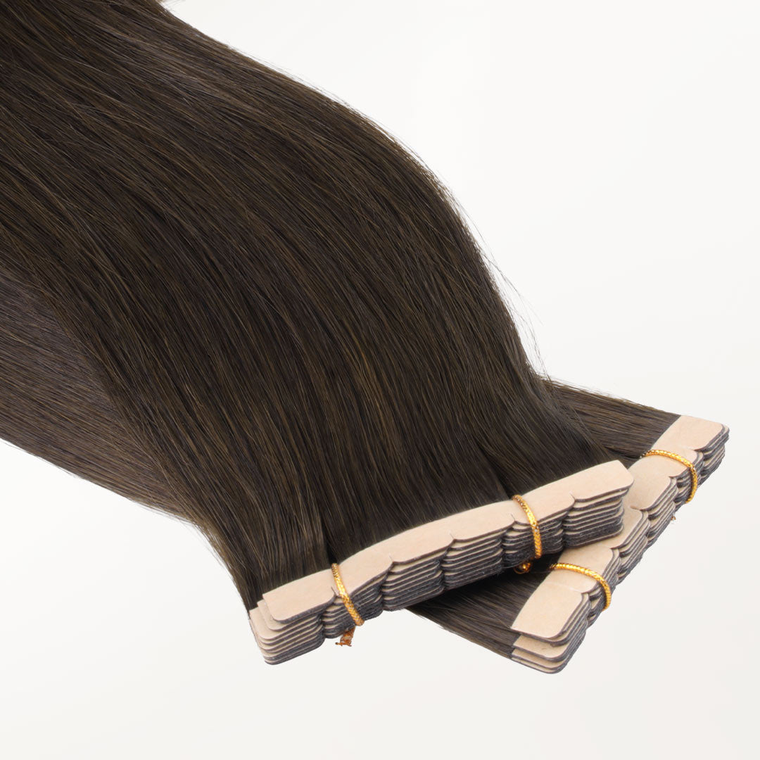 Light Brown (2A) Mini Tape-Ins 40g – 100% Remy Human Hair.