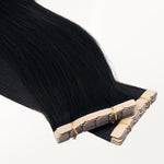 Jet Black (1) Mini Tape-Ins 40g – 100% Remy Human Hair.