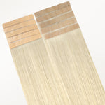 Platinum Blonde (60A) Mini Tape-Ins 40g – 100% Remy Human Hair.