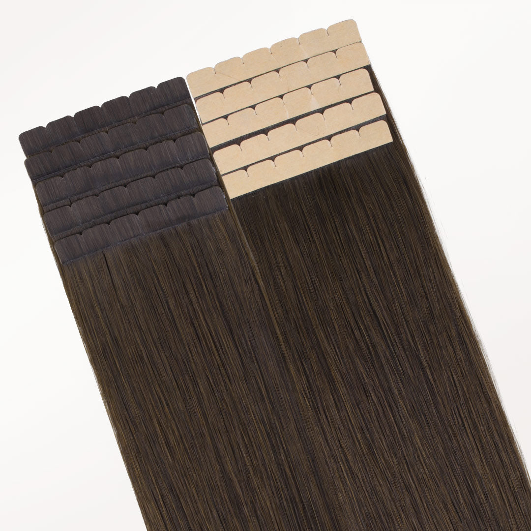 Light Brown (2A) Mini Tape-Ins 40g – 100% Remy Human Hair.