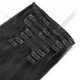 16" Platinum Blonde Balayage (17/22/60) Double Drawn Clip in 160g – 100% Remy Human Hair.