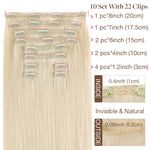 Double Drawn Clip in Hair Extensions 160g-sale – 100% Remy Human Hair.