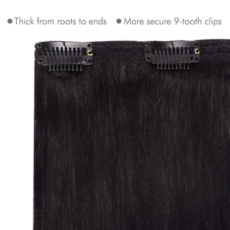 Double Drawn Classic Clip ins – 100% Remy Human Hair.