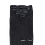 GOO GOO NOVA Classic Clip in Hair Extensions Real Human Hair 120g – 100% Remy Human Hair.