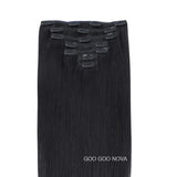 GOO GOO NOVA Classic Clip in Hair Extensions Real Human Hair 120g – 100% Remy Human Hair.