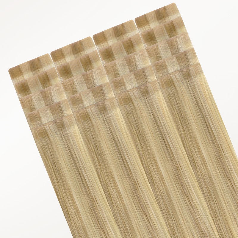 Light Blonde Highlights (16/22A) Invisi Edge Tape-Ins 50g – 100% Remy Human Hair by GOO GOO Hair.