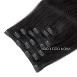 GOO GOO NOVA Classic Clip in Hair Extensions Real Human Hair 120g – 100% Remy Human Hair.