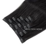 GOO GOO NOVA Classic Clip in Hair Extensions Real Human Hair 120g – 100% Remy Human Hair.