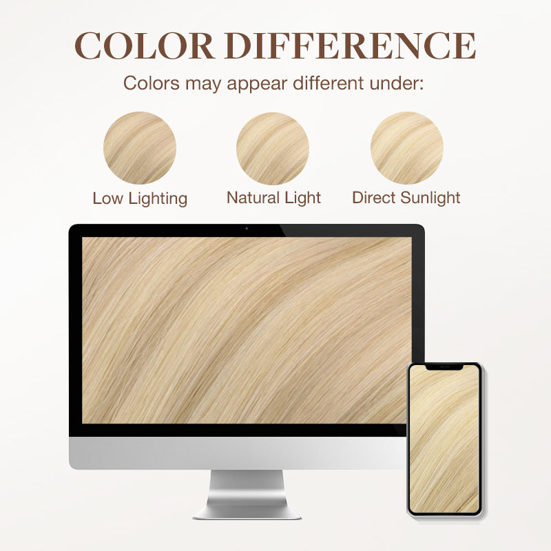 Dark Blonde Highlighted Bleach Blonde (18A/613A) Invisi Edge Seamless Clip-Ins (140g-160g) – 100% Remy Human Hair.