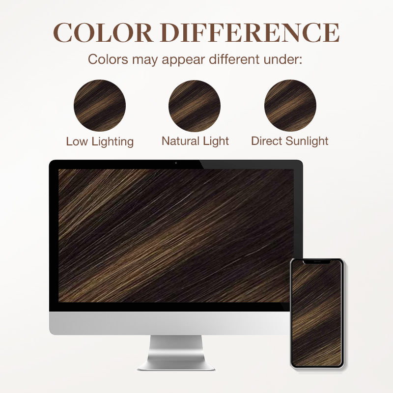 Dark Brown Balayage (2/6/2) Tape-Ins 50g – 100% Remy Human Hair.