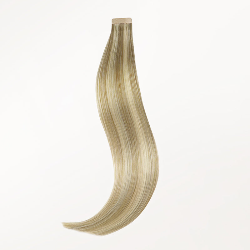 Light Blonde Highlights (16/22A) Tape-Ins 50g – 100% Remy Human Hair.
