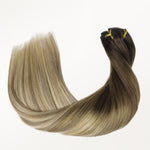 Bleach Blonde Balayage (3/8/613) Seamless Clip-Ins (130g-150g) – 100% Remy Human Hair by GOO GOO Hair.