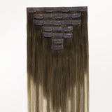 Bleach Blonde Balayage (3/8/613) Seamless Clip-Ins (130g-150g) – 100% Remy Human Hair by GOO GOO Hair.
