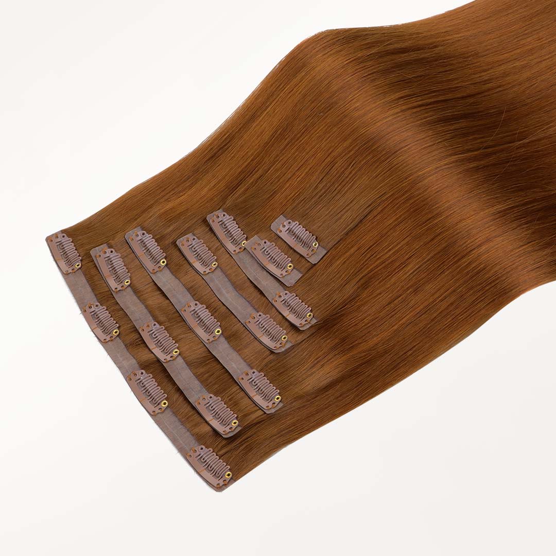 Copper (350) Seamless Clip-Ins (130g-150g) – 100% Remy Human Hair by GOO GOO Hair.