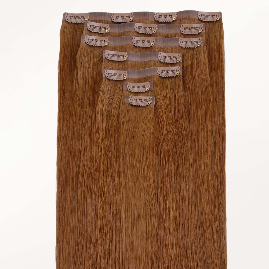 Copper (350) Seamless Clip-Ins (130g-150g) – 100% Remy Human Hair by GOO GOO Hair.