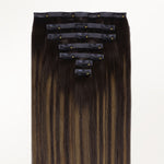 Dark Brown Balayage (2/6/2) Seamless Clip-Ins (130g-150g) – 100% Remy Human Hair by GOO GOO Hair.