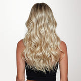 Dirty Blonde Highlights (18A/613A) Seamless Clip-Ins (130g-160g) – 100% Remy Human Hair by GOO GOO Hair.