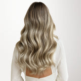 Golden Blonde Highlights (8/22) Seamless Clip-Ins (130g-160g) – 100% Remy Human Hair.