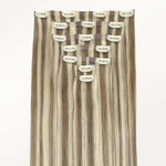 Golden Blonde Highlights (8/22) Seamless Clip-Ins (130g-160g) – 100% Remy Human Hair.