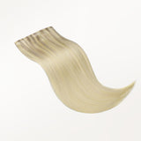 Platinum Blonde Balayage (17/22/60) Seamless Clip-Ins (130g-150g) – 100% Remy Human Hair by GOO GOO Hair.