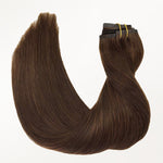 Chocolate Brown (4A) Seamless Clip-Ins (130g-160g) – 100% Remy Human Hair by GOO GOO Hair.