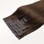 Chocolate Brown (4A) Seamless Clip-Ins (130g-160g) – 100% Remy Human Hair by GOO GOO Hair.