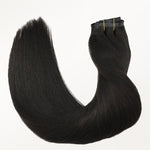 Natural Black (1B) Seamless Clip-Ins (130g-160g) – 100% Remy Human Hair by GOO GOO Hair.
