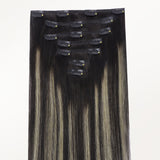 Black to Light Blonde Balayage (1B/16/1B) Classic Clip-Ins (150g-170g) – 100% Remy Human Hair.