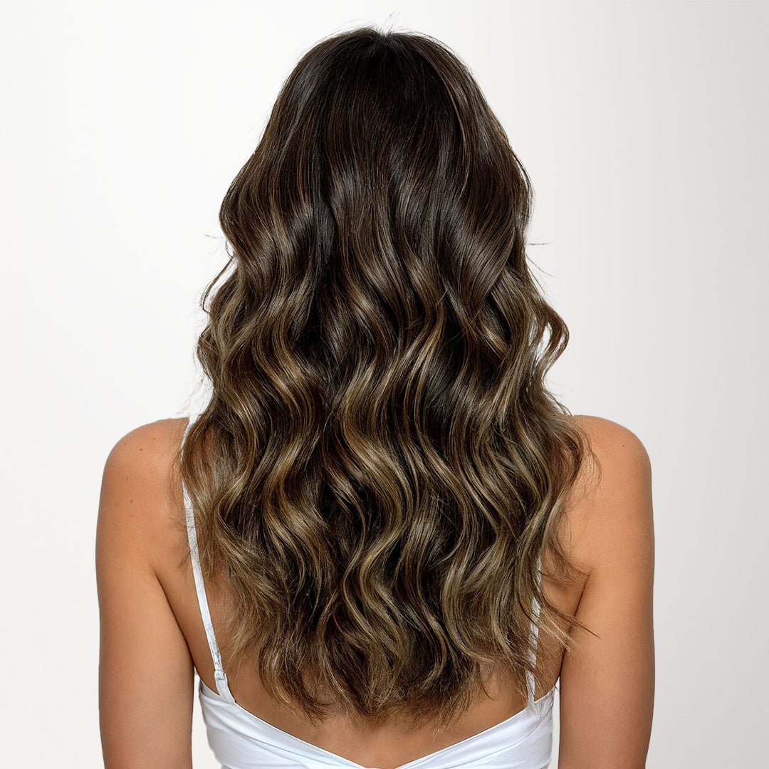 Dark Brown Balayage (2/6/2) Classic Clip-Ins (150g-170g) – 100% Remy Human Hair by GOO GOO Hair.