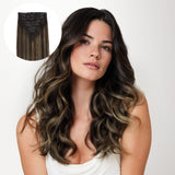 Dark Brown Balayage (2/6/2) Classic Clip-Ins (150g-170g) – 100% Remy Human Hair by GOO GOO Hair.