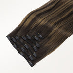 Dark Brown Balayage (2/6/2) Classic Clip-Ins (150g-170g) – 100% Remy Human Hair by GOO GOO Hair.