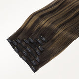 Dark Brown Balayage (2/6/2) Classic Clip-Ins (150g-170g) – 100% Remy Human Hair by GOO GOO Hair.
