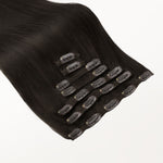 Dark Brown (2) Classic Clip-Ins (150g-170g) – 100% Remy Human Hair by GOO GOO Hair.