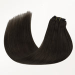 Dark Brown (2) Classic Clip-Ins (150g-170g) – 100% Remy Human Hair by GOO GOO Hair.