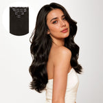 Dark Brown (2) Classic Clip-Ins (150g-170g) – 100% Remy Human Hair by GOO GOO Hair.