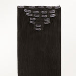 Dark Brown (2) Classic Clip-Ins (150g-170g) – 100% Remy Human Hair by GOO GOO Hair.