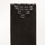 Dark Brown (2) Classic Clip-Ins (150g-170g) – 100% Remy Human Hair by GOO GOO Hair.