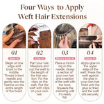 Weft Hair Extensions – 100% Remy Human Hair.